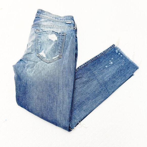 Mother The Dropout Fray Reckless Ripped Raw Hem Denim Jeans SIze 28 - Picture 10 of 10